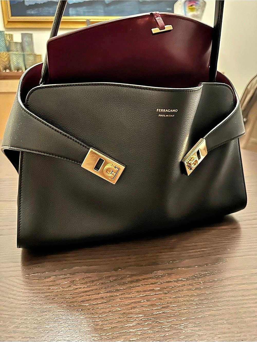 Ferragamo Hug Soft bicolor shoulder bag (Medium) - Pristine condition